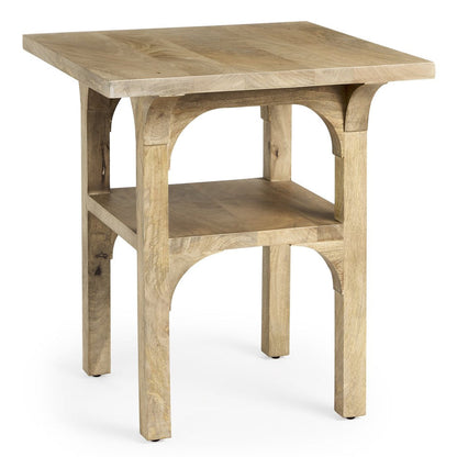 Mercana Candace Wooden Square Accent Table