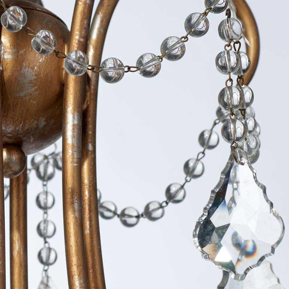 Candle Style Crystal Beads and Iron Scarlett Chandelier Chandeliers Sideboards and Things By Jamie Young