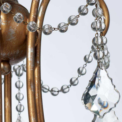 Candle Style Crystal Beads and Iron Scarlett Chandelier Chandeliers Sideboards and Things By Jamie Young