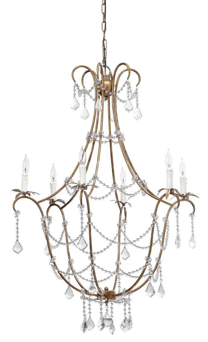 Candle Style Crystal Beads and Iron Scarlett Chandelier Chandeliers Sideboards and Things By Jamie Young