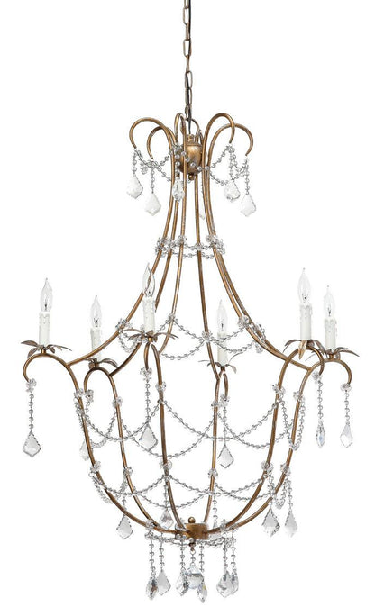 Candle Style Crystal Beads and Iron Scarlett Chandelier Chandeliers Sideboards and Things By Jamie Young