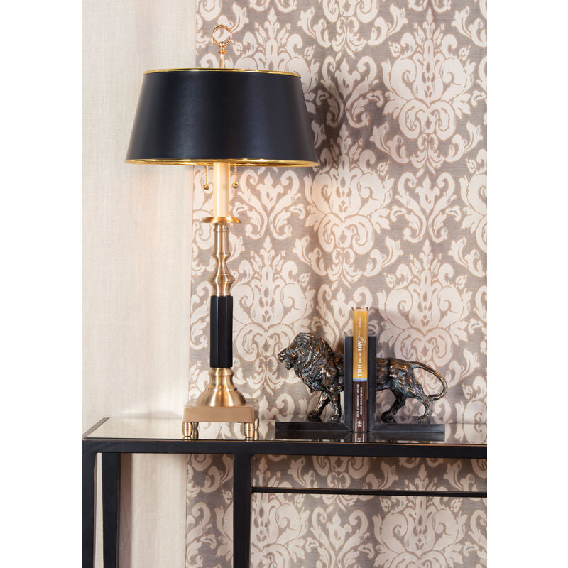 Wildwood Candlestick Cast Brass Finish Table Lamp
