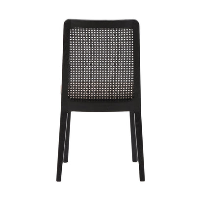 LH Home Cane Fabric Armless Dining Chair (Set of 2)