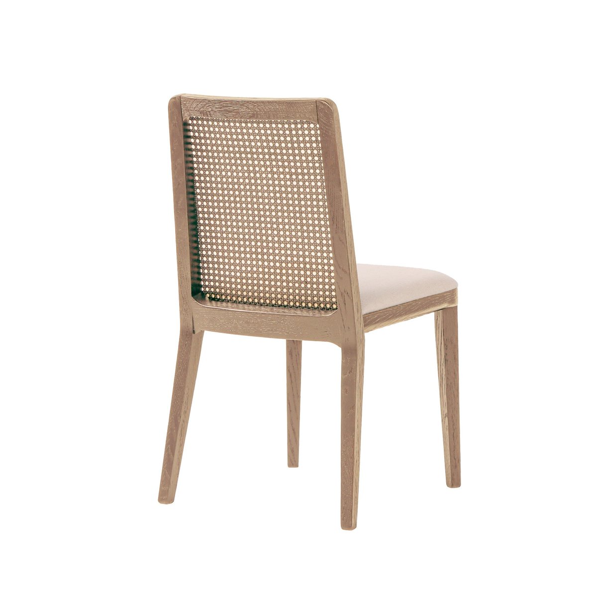 LH Home Cane Fabric Armless Dining Chair (Set of 2)