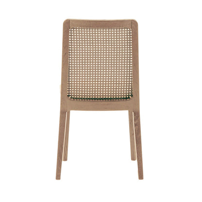 LH Home Cane Fabric Armless Dining Chair (Set of 2)