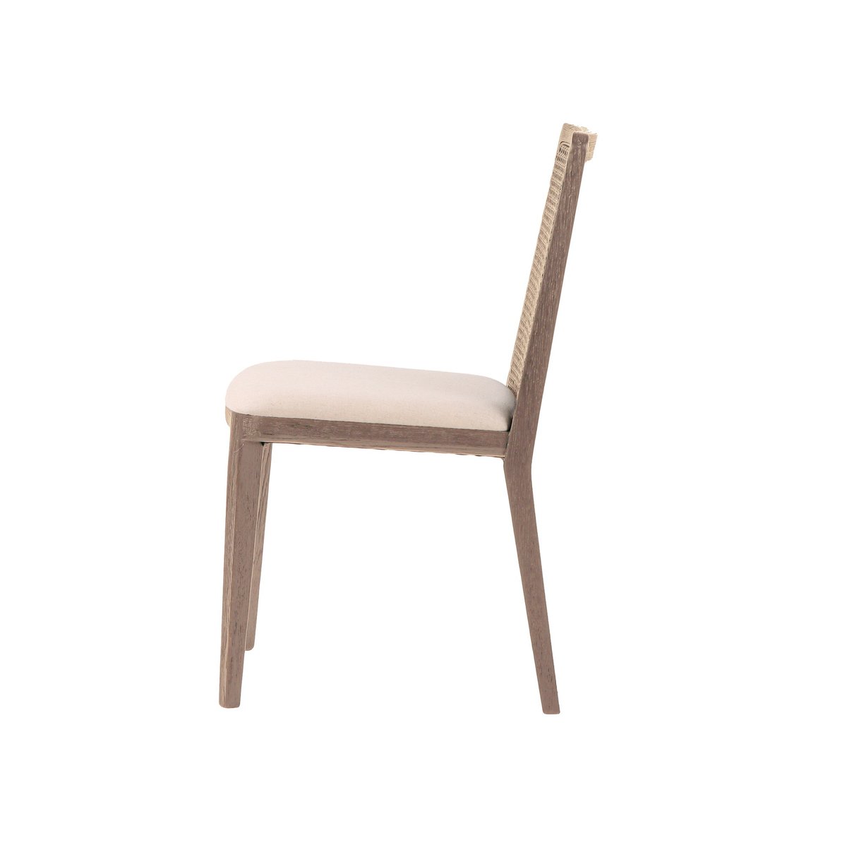 LH Home Cane Fabric Armless Dining Chair (Set of 2)