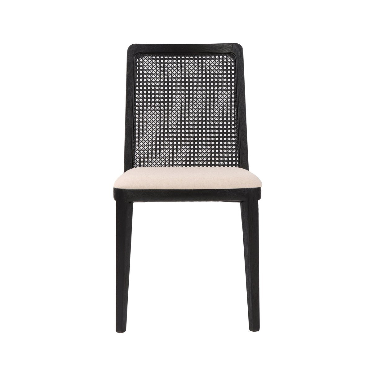 LH Home Cane Fabric Armless Dining Chair (Set of 2)