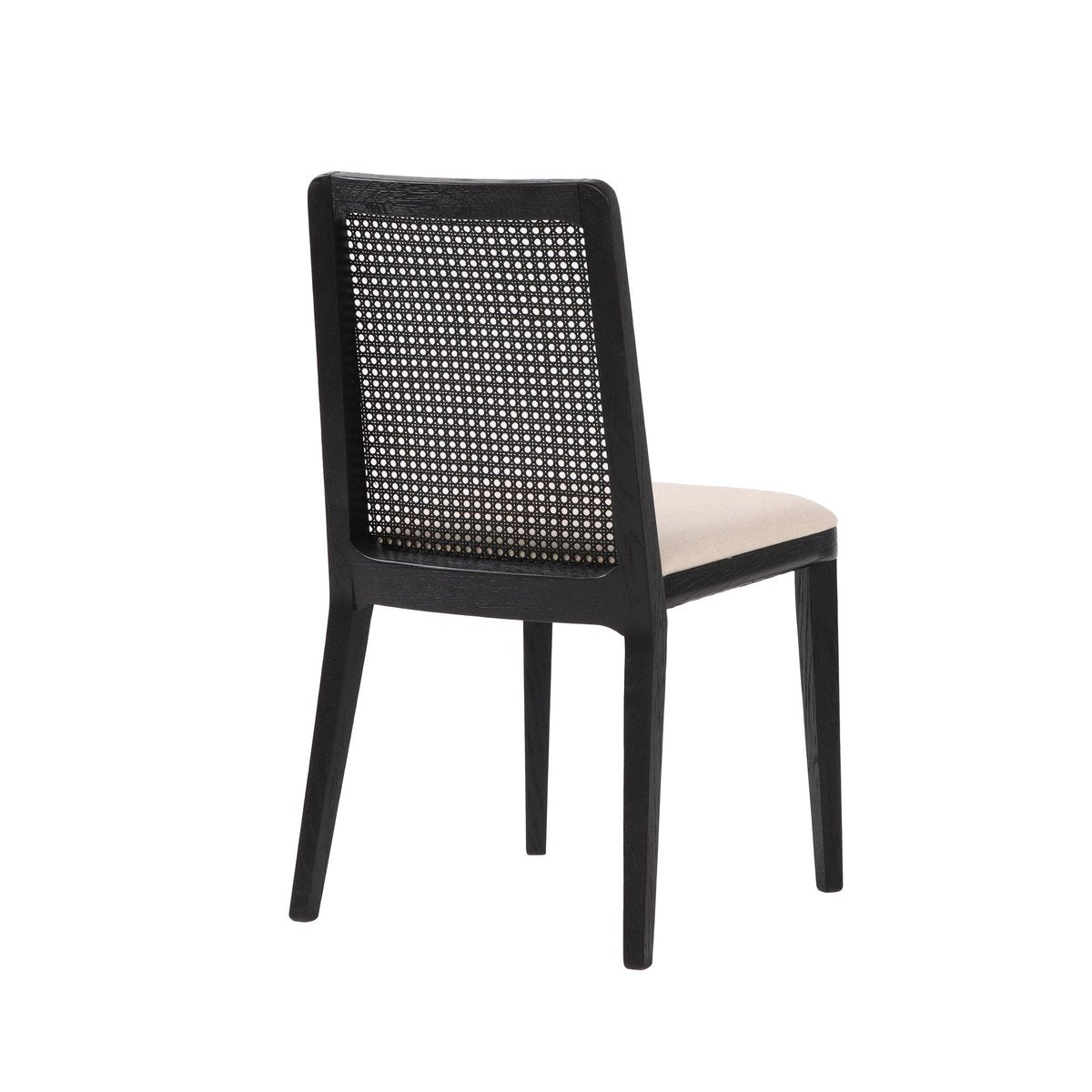 LH Home Cane Fabric Armless Dining Chair (Set of 2)