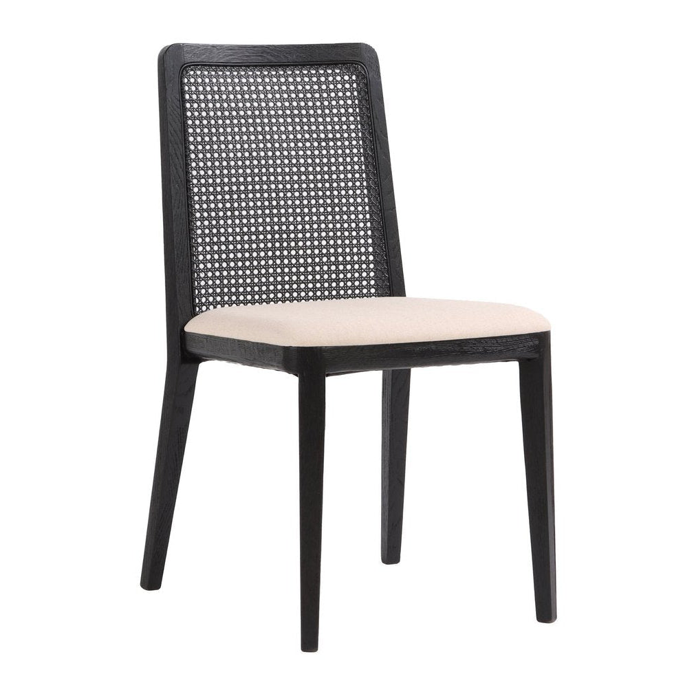 LH Home Cane Fabric Armless Dining Chair (Set of 2)
