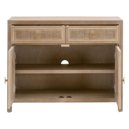 Cane Media Console Small TV Stand Sustainable Furniture Accent Cabinets Sideboards and Things By Essentials For Living