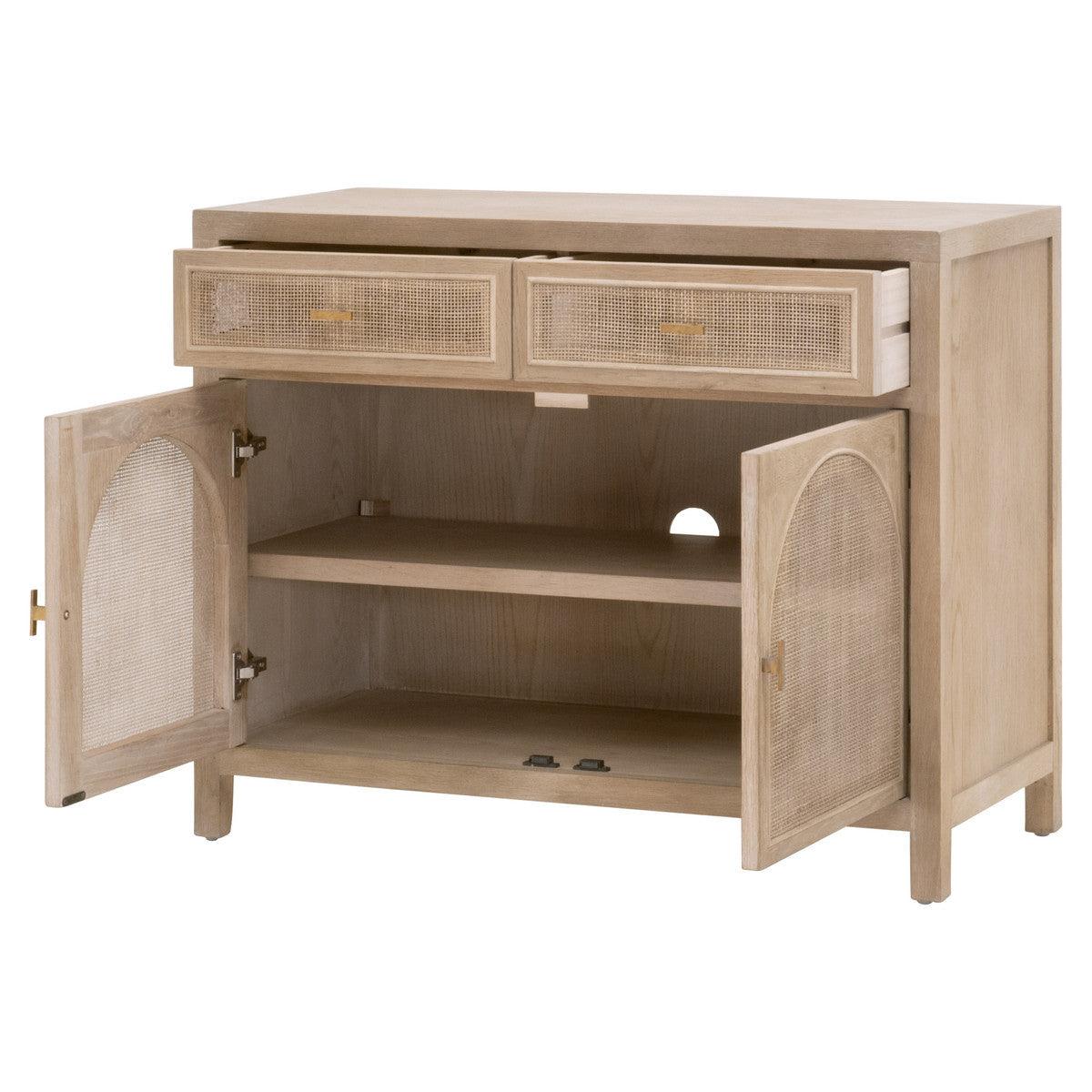 Cane Media Console Small TV Stand Sustainable Furniture Accent Cabinets Sideboards and Things By Essentials For Living