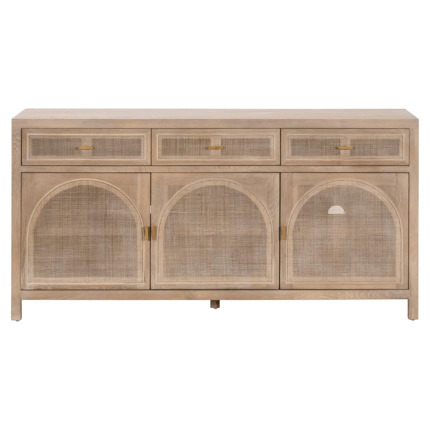 Cane Media Sideboard Smoke Gray Oak Wood and Cane Sideboards Sideboards and Things By Essentials For Living