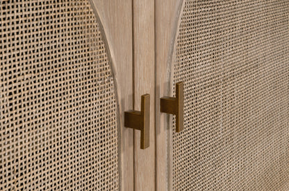 Cane Modern Styled Wooden Storage Bookcase