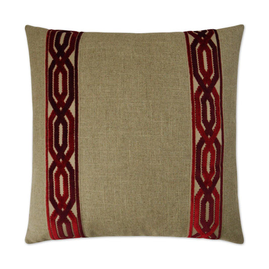 D.V. Kap Cannes Red Throw Pillow With Insert