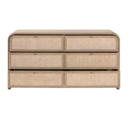 Cannes Six Drawers Wooden Double Dresser