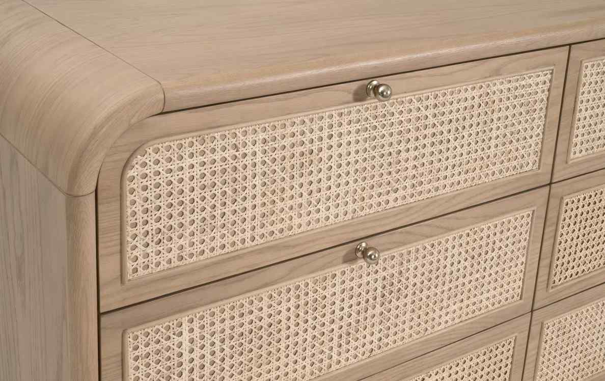 Cannes Six Drawers Wooden Double Dresser