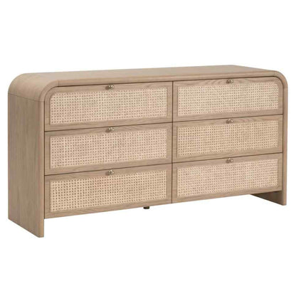 Cannes Six Drawers Wooden Double Dresser