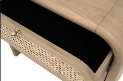 Cannes Three Drawers Wood Nightstand