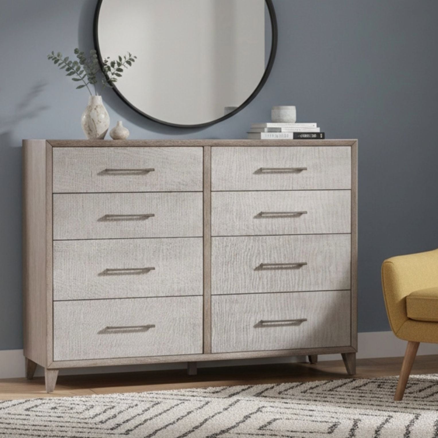 Palmetto Home Cape Eight Drawers Wood Dresser