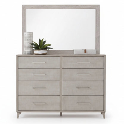 Palmetto Home Cape Eight Drawers Wood Dresser with Mirror