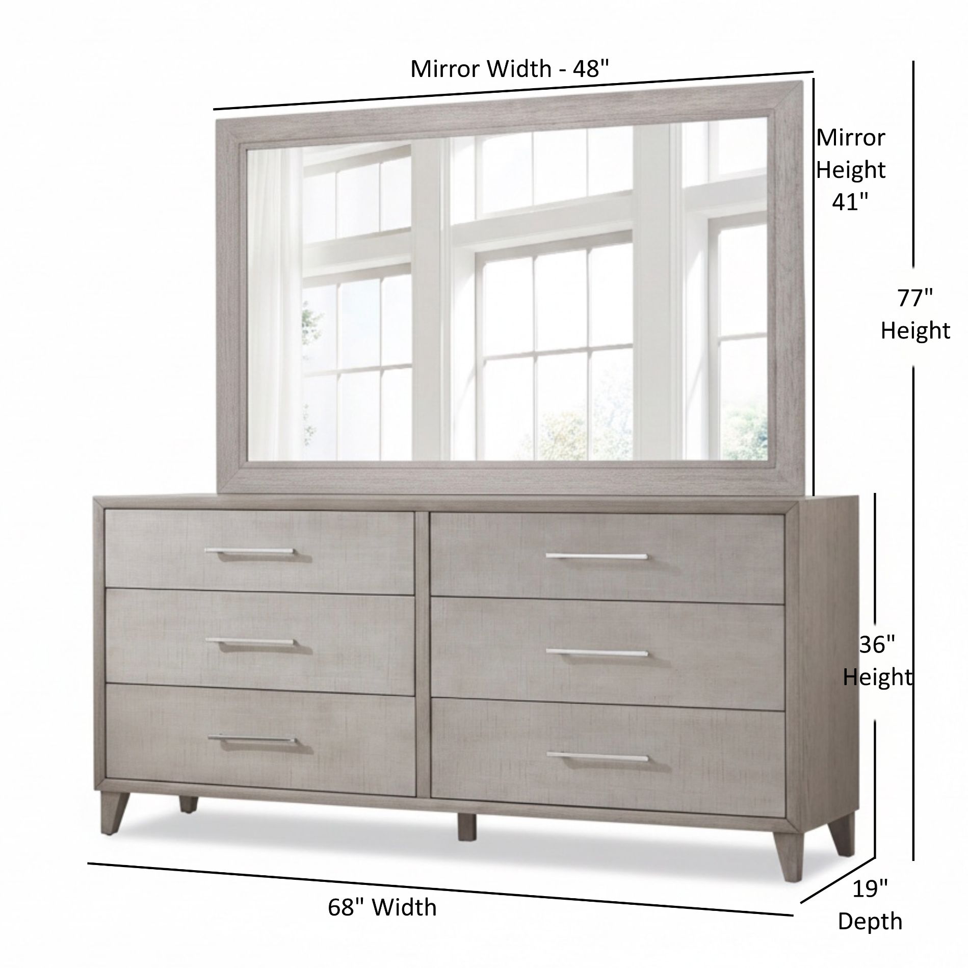 Palmetto Home Cape Fabric Warp Shelter Bedroom Set 6PC