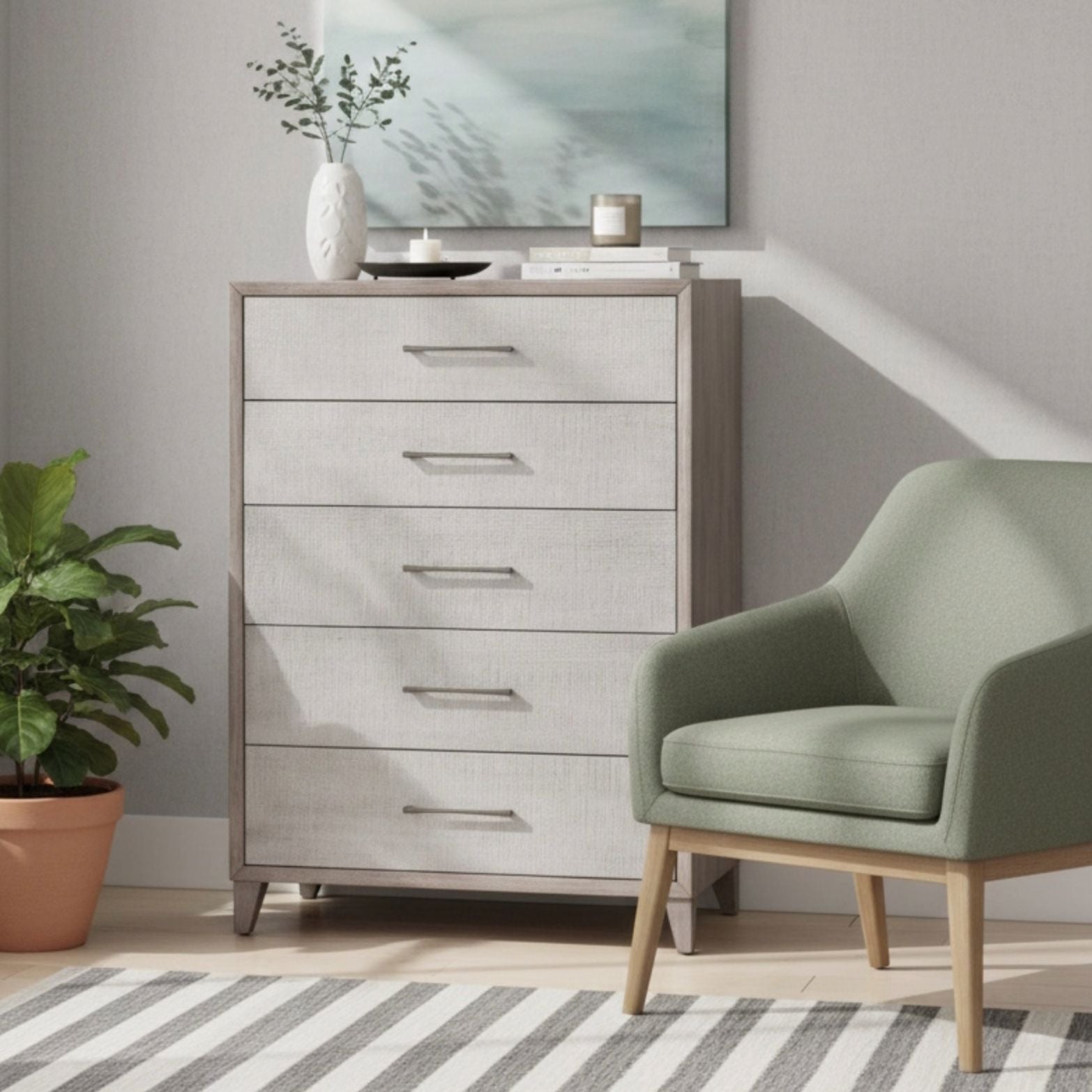 Palmetto Home Cape Five Drawers Wood Chest