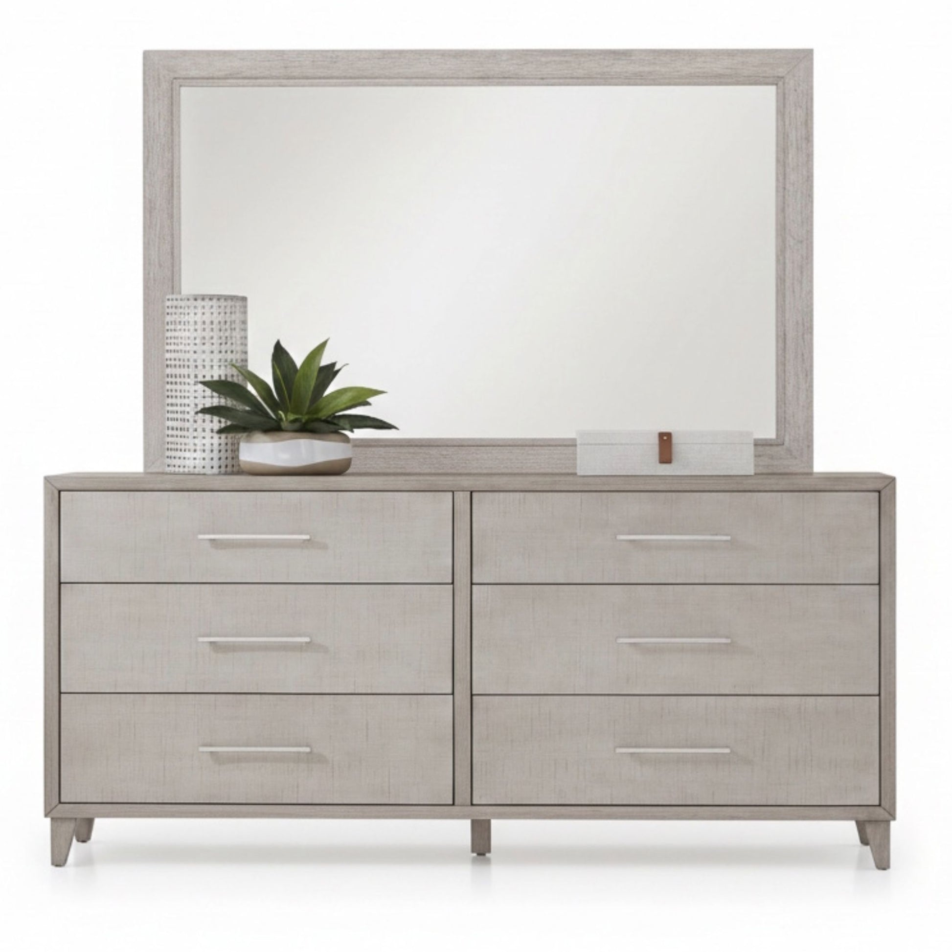 Palmetto Home Cape Six Drawers Wood Dresser With Mirror
