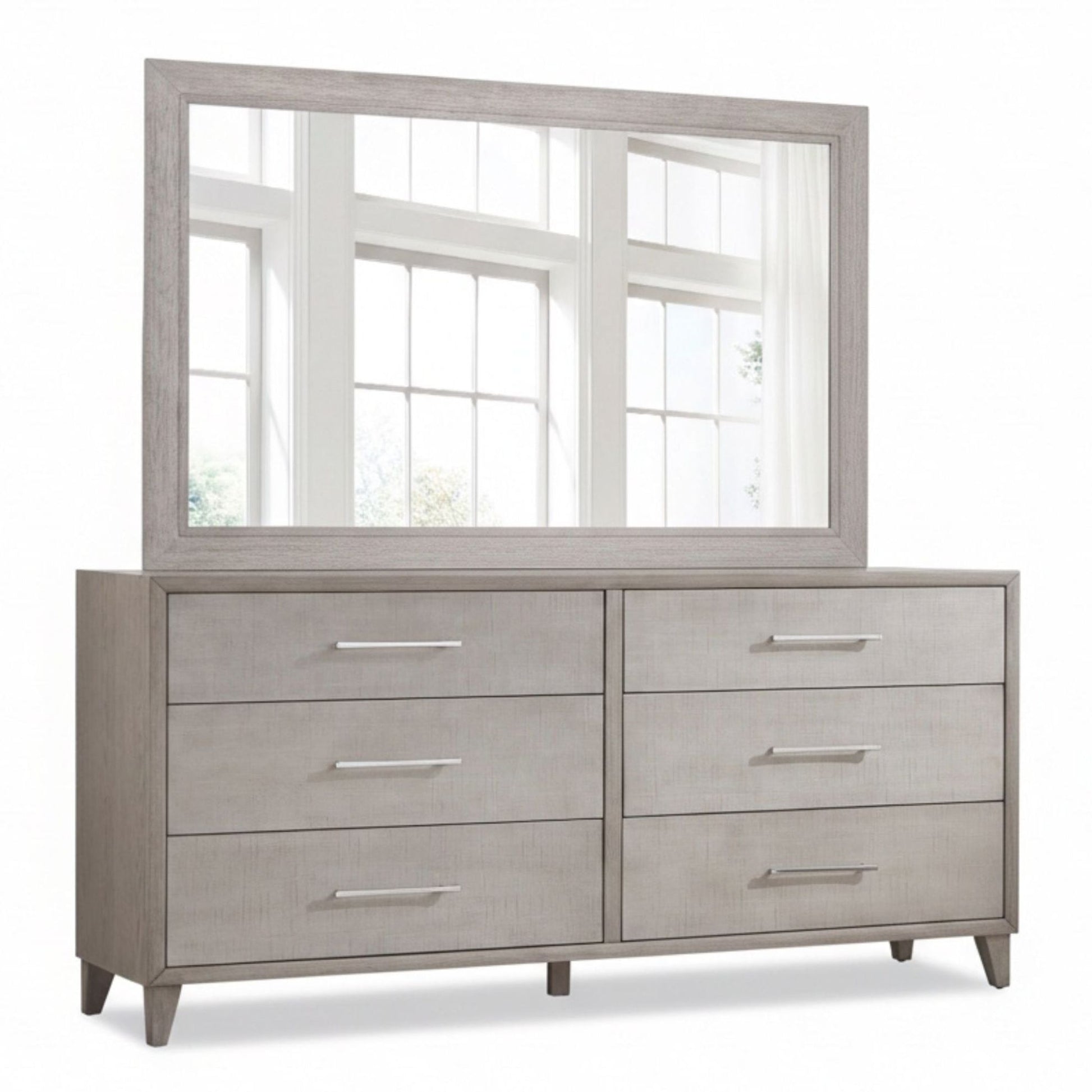 Palmetto Home Cape Six Drawers Wood Dresser With Mirror