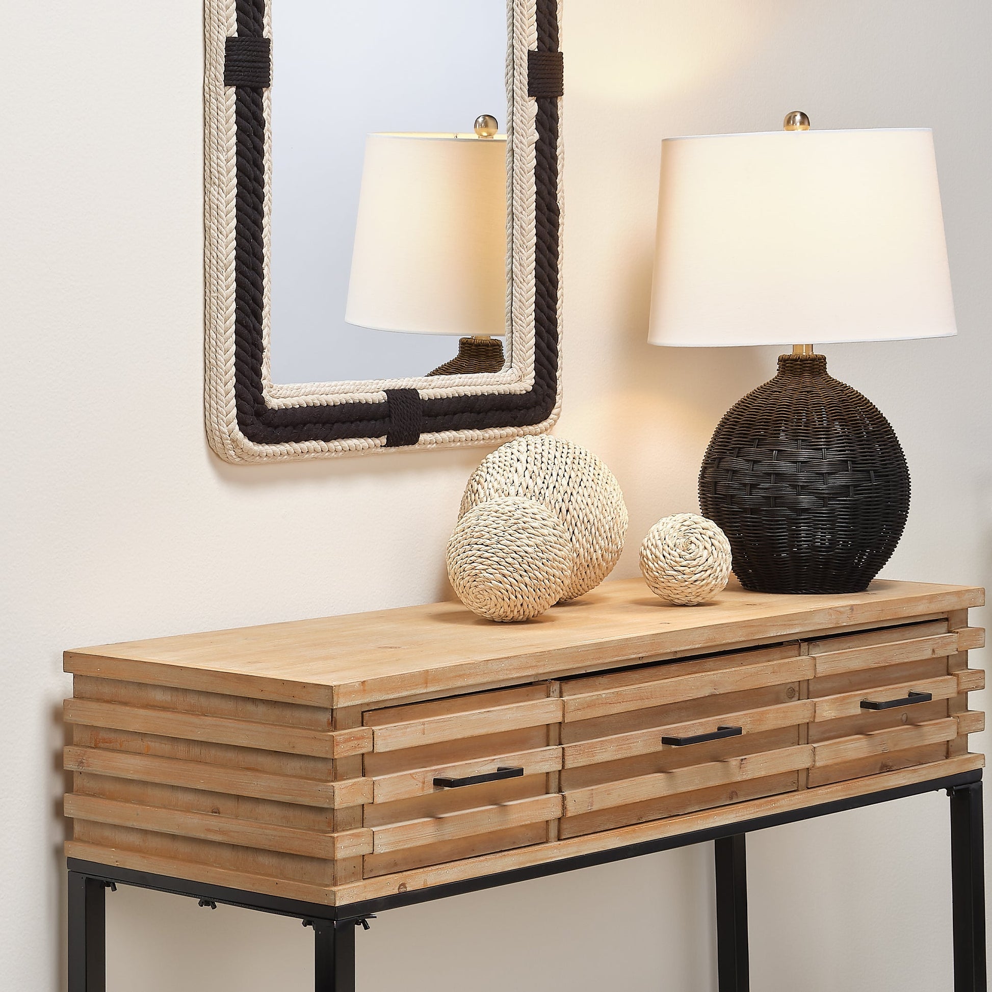 Cape Table Lamp - Black-Table Lamps-Jamie Young-Sideboards and Things