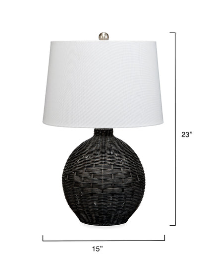 Cape Table Lamp - Black-Table Lamps-Jamie Young-Sideboards and Things