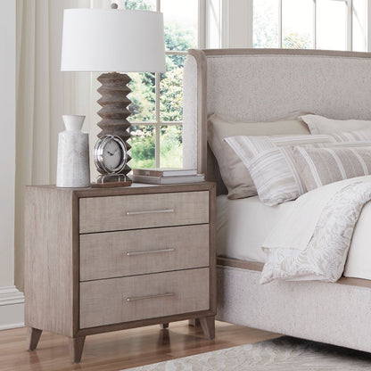 Palmetto Home Cape Three Drawers Wood Nightstand with USB