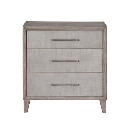Palmetto Home Cape Three Drawers Wood Nightstand with USB