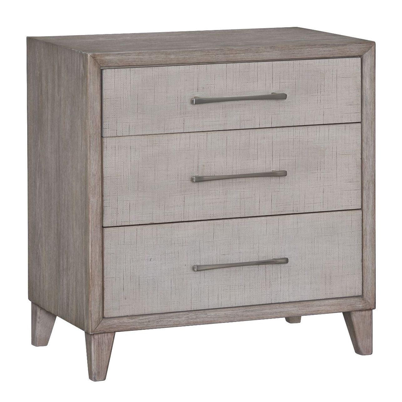 Palmetto Home Cape Three Drawers Wood Nightstand with USB