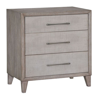 Palmetto Home Cape Three Drawers Wood Nightstand with USB