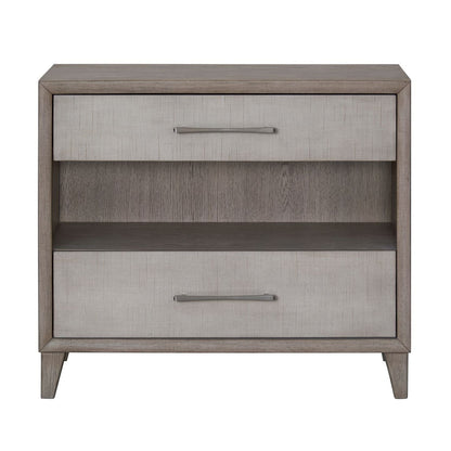 Palmetto Home Cape Two Drawers Open Nightstand with USB