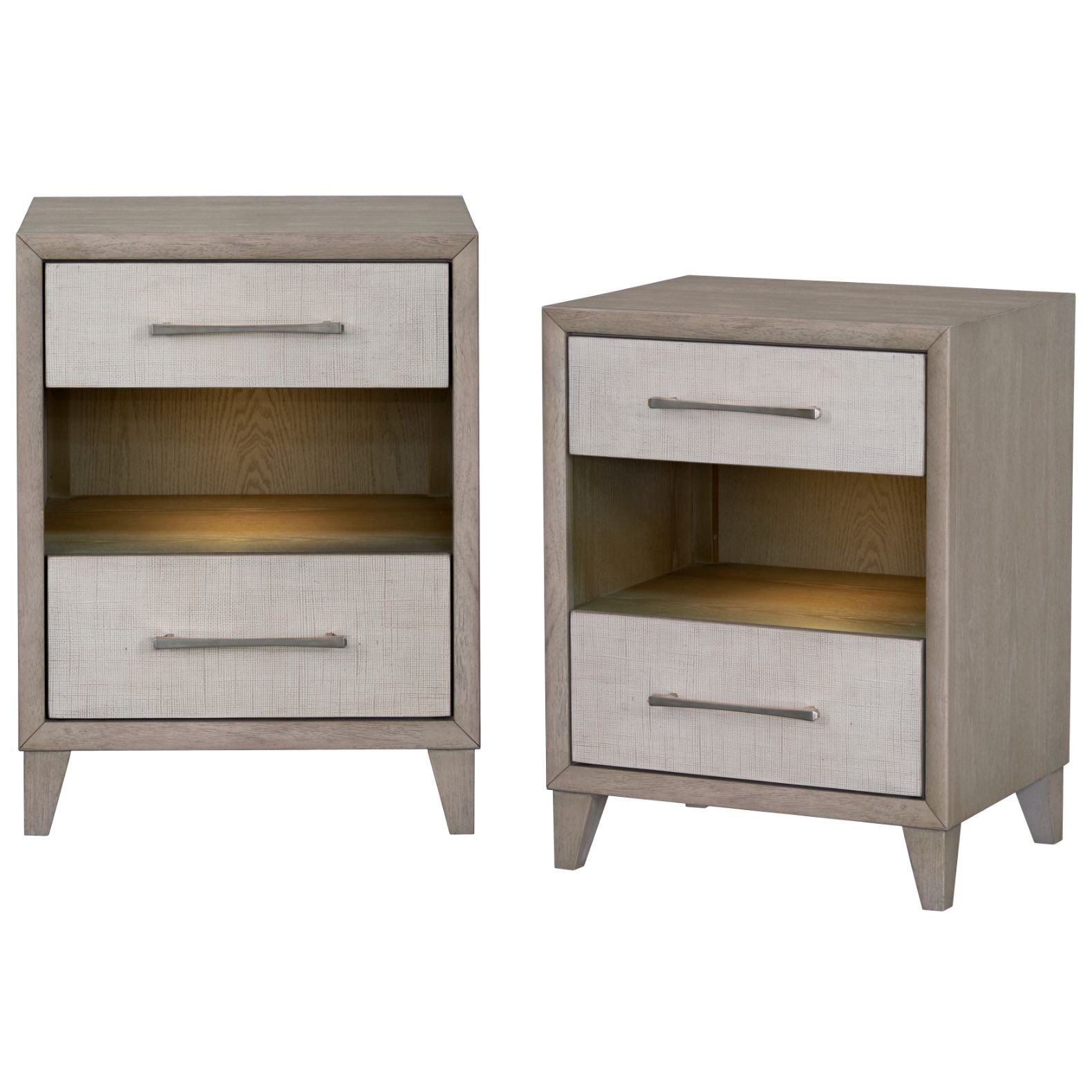 Palmetto Home Cape Two Drawers Wood Nightstand 2PC