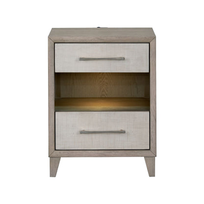 Palmetto Home Cape Two Drawers Wood Nightstand
