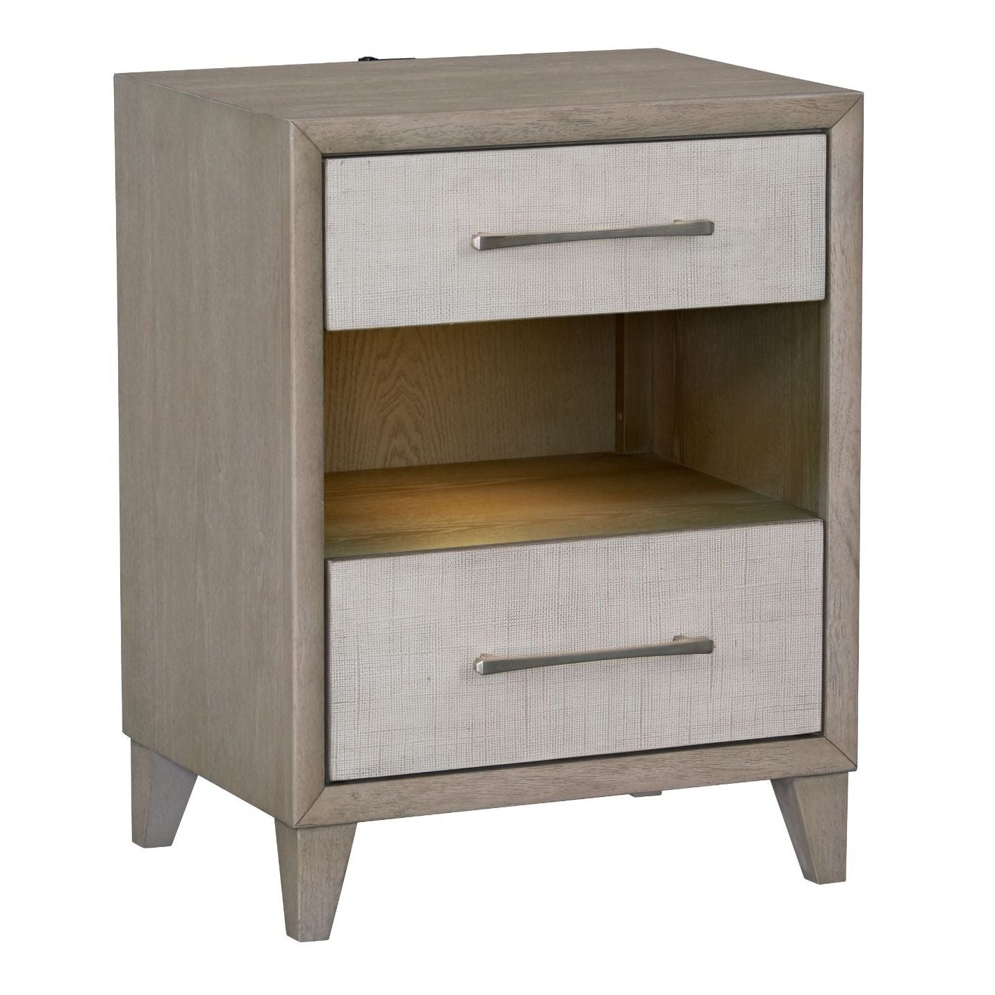 Palmetto Home Cape Two Drawers Wood Nightstand
