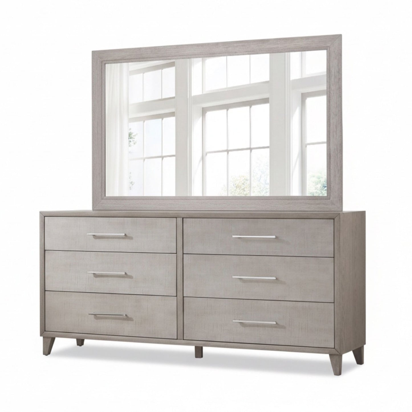 Palmetto Home Cape Wave Panel Brown Bedroom Set 6PC