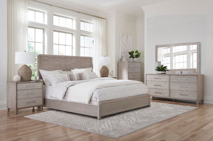 Palmetto Home Cape Wave Panel Brown Bedroom Set 6PC