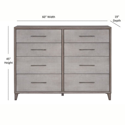 Palmetto Home Cape Wave Panel Wood Bedroom Set 6PC