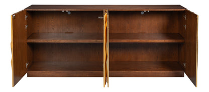 Sarreid Capriole Four Doors Wood Credenza