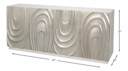 Sarreid Capriole Four Doors Wood Credenza