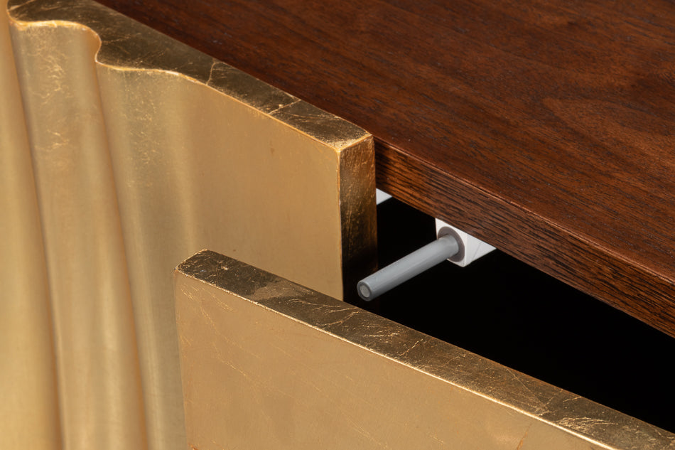 Sarreid Capriole Four Doors Wood Credenza