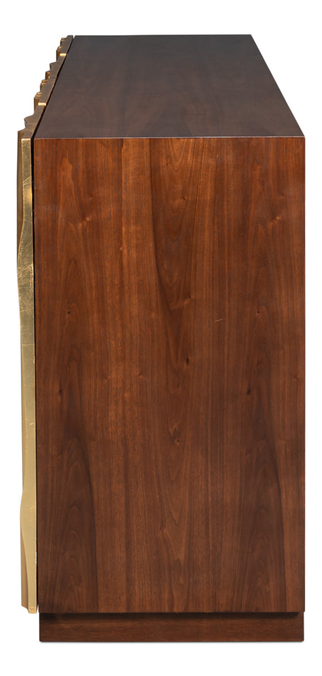 Sarreid Capriole Four Doors Wood Credenza