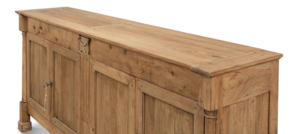 Caracole Credenza Cabinet for Living Room Driftwood Finish-Sideboards-Sarreid-LOOMLAN