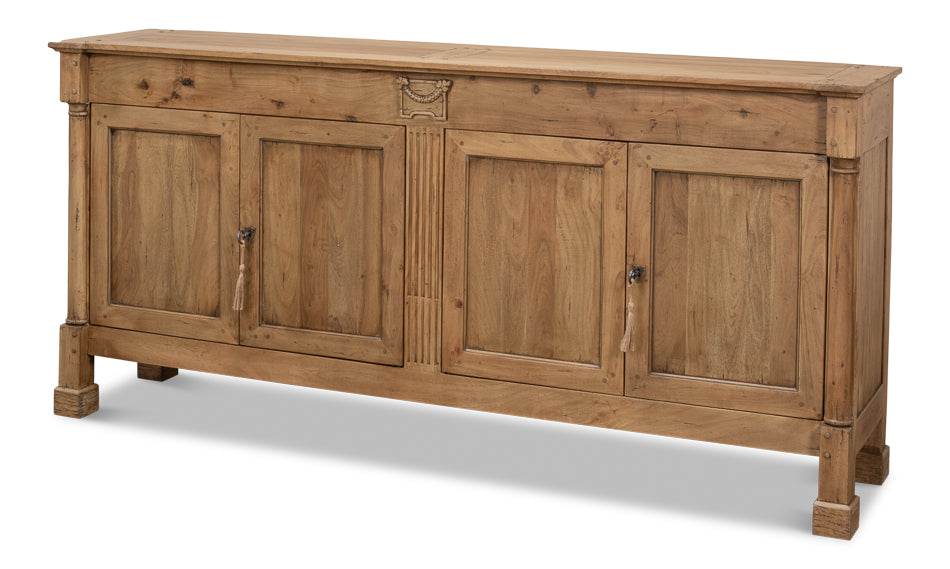 Caracole Credenza Cabinet for Living Room Driftwood Finish-Sideboards-Sarreid-LOOMLAN