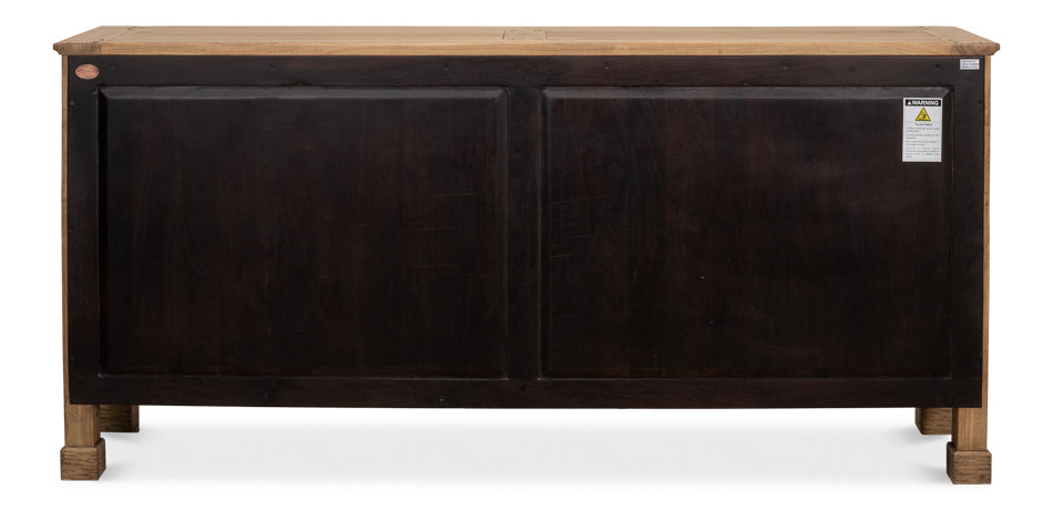 Caracole Credenza Cabinet for Living Room Driftwood Finish-Sideboards-Sarreid-LOOMLAN