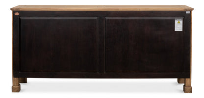 Caracole Credenza Cabinet for Living Room Driftwood Finish-Sideboards-Sarreid-LOOMLAN