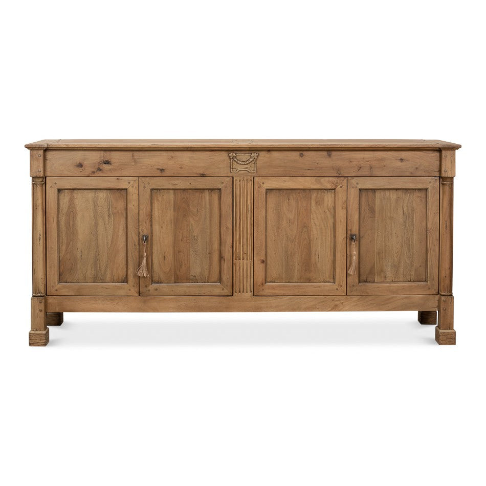 Caracole Credenza Cabinet for Living Room Driftwood Finish-Sideboards-Sarreid-LOOMLAN